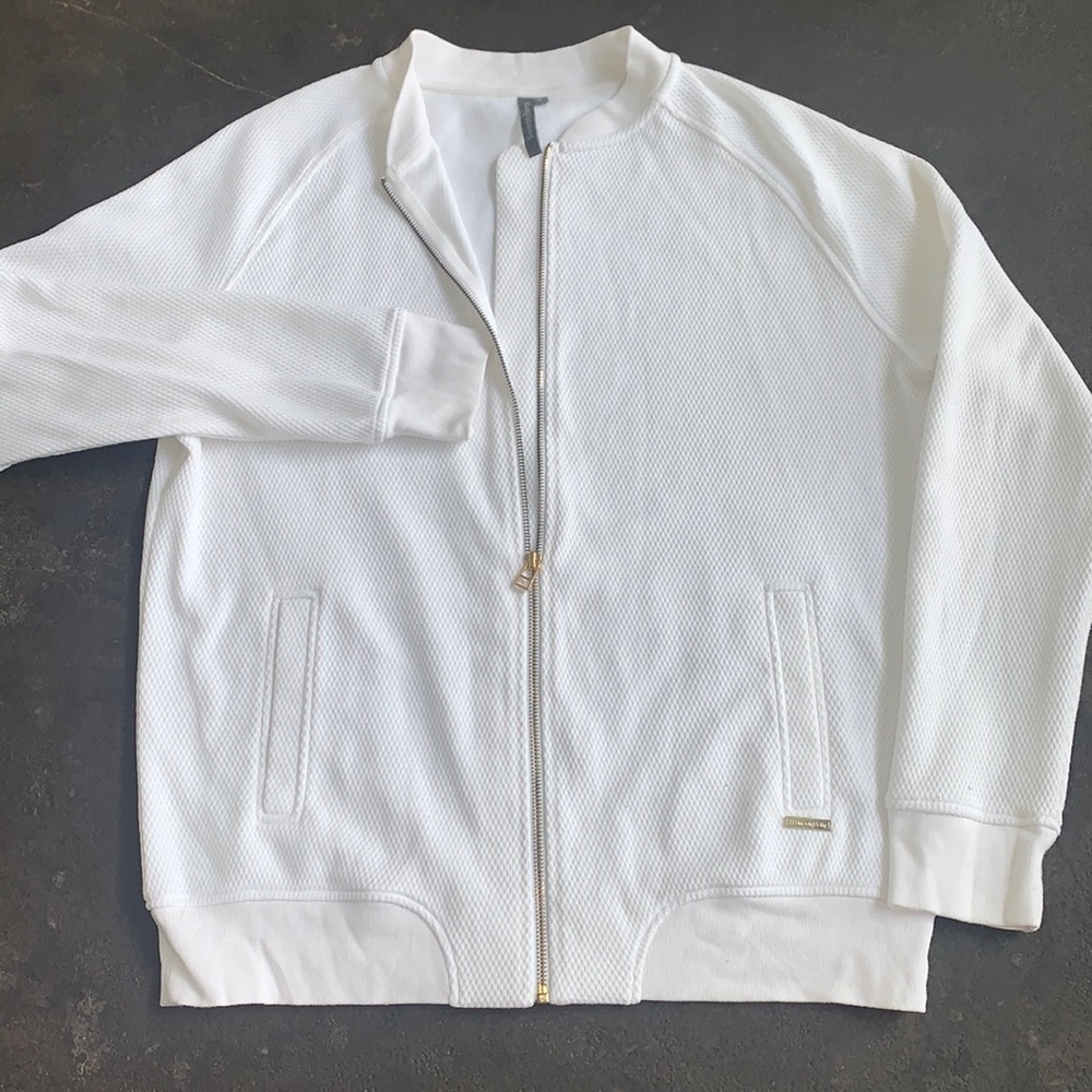 White zip up
